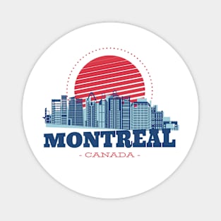 Retro Montreal, Canada Skyline Magnet